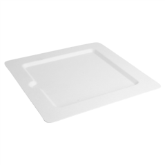 Image ASSIETTES CARRÉES 'BIONIC'  20x20x1 CM BLANC BAGASSE (200 UNITÉ) #3