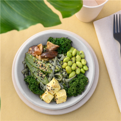 Image ASSIETTES CREUSES 'BIONIC' 680 ML Ø 19x4 CM BLANC BAGASSE (1000 UNITÉ) #4