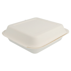 COQUILLES "M" 'BIONIC' 20x20x7,5 CM BLANC BAGASSE (250 UNITÉ)