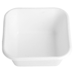 Image CONTENEURS 'BIONIC' 250 ML 9,5x9,5x4,3 CM BLANC BAGASSE (1000 UNITÉ) #3