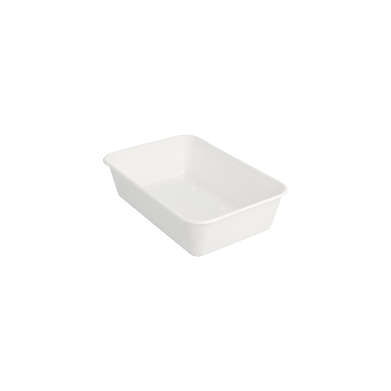 CONTENEURS 'BIONIC' 700 ML 17,5x12x4,5 CM BLANC BAGASSE (500 UNITÉ) CONTENEURS 'BIONIC' 700 ML 17,5x12x4,5 CM BLANC BAGASSE (500 UNITÉ)