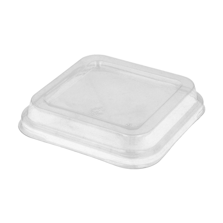 Image COUVERCLES POUR RÉF. 212.84 'BIONIC'  10x10x2 CM TRANSPARENT PET (1000 UNITÉ) #1