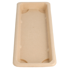 Image BOÎTES SUSHI 'BIONIC'  22x9x2 CM NATUREL BAGASSE (800 UNITÉ) #3