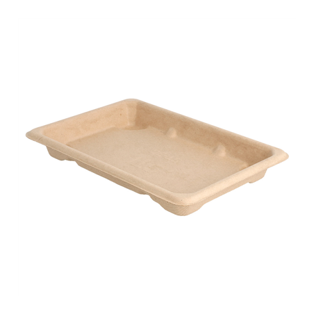 Image BOÎTES SUSHI 'BIONIC'  16,5x11,5x1,5 CM NATUREL BAGASSE (1000 UNITÉ) #1