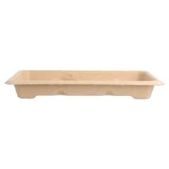 BOÎTES SUSHI 'BIONIC' 16,5x11,5x1,5 CM NATUREL BAGASSE (1000 UNITÉ)