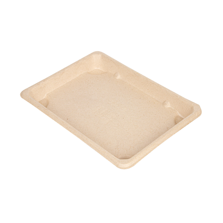 Image BOÎTES SUSHI 'BIONIC'  18,5x13x1,5 CM NATUREL BAGASSE (800 UNITÉ) #1