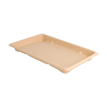 Image BOÎTES SUSHI 'BIONIC'  21,3x13,3x1,5 CM NATUREL BAGASSE (800 UNITÉ) #1