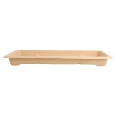BOÎTES SUSHI 'BIONIC' 21,3x13,3x1,5 CM NATUREL BAGASSE (800 UNITÉ)