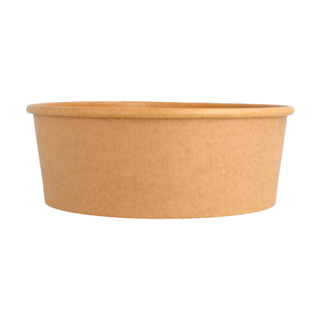 POTS SALADIERS 1300 ML - 43,3 oz 320 + 18 PE G/M2 Ø 18,4/16x6,6 CM NATUREL KRAFT (300 UNITÉ)
