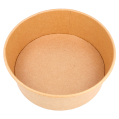 Image POTS SALADIERS 1300 ML - 43,3 oz 320 + 18 PE G/M2 Ø 18,4/16x6,6 CM NATUREL KRAFT (300 UNITÉ) #3