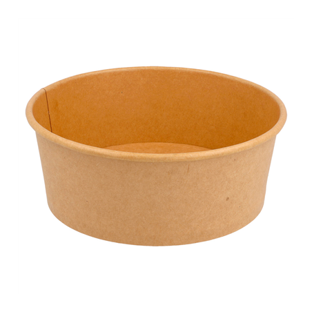 Image POTS SALADIERS 750 ML - 25 oz 300 + 18 PE G/M2 Ø 15/12,8x6 CM NATUREL KRAFT (300 UNITÉ) #1