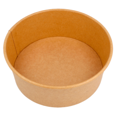 Image POTS SALADIERS 750 ML - 25 oz 300 + 18 PE G/M2 Ø 15/12,8x6 CM NATUREL KRAFT (300 UNITÉ) #3