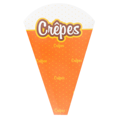 Image CONES 'CRÊPES' 170 G/M2 12x2,5x19 CM BLANC CARTON (2000 UNITÉ) #1
