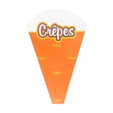 Image CONES 'CRÊPES' 170 G/M2 12x2,5x19 CM BLANC CARTON (2000 UNITÉ) #1