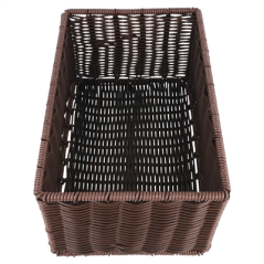 Image CORBEILLE SIMILAIRE-OSIER  25x16x11,5 CM MARRON PP (1 UNITÉ) #3
