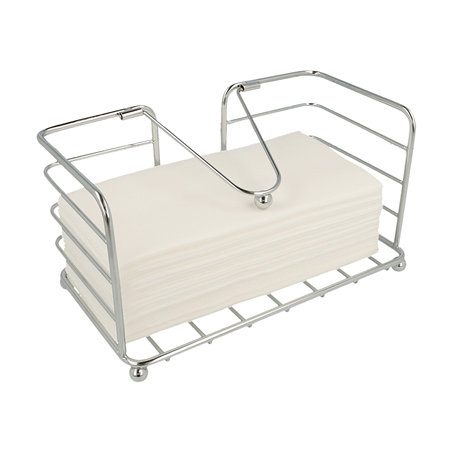 CORBEILLE SERVIETTES  23x12,5x12,5 CM CHROME INOX (1 UNITÉ)