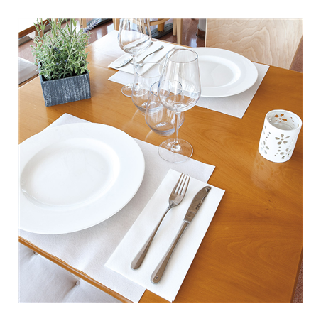 SERVIETTES PLIAGE 1/6  45 G/M2 30x40 CM BLANC AIRLAID (900 UNITÉ)