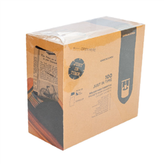 SACS COUVERTS + SERVIETTE AIRLAID BLANCHE 33x40 CM 'JUST IN TIME' 90 + 10PE G/M2 11,2x22,5 CM KIWI CELLULOSE (250 UNITÉ)