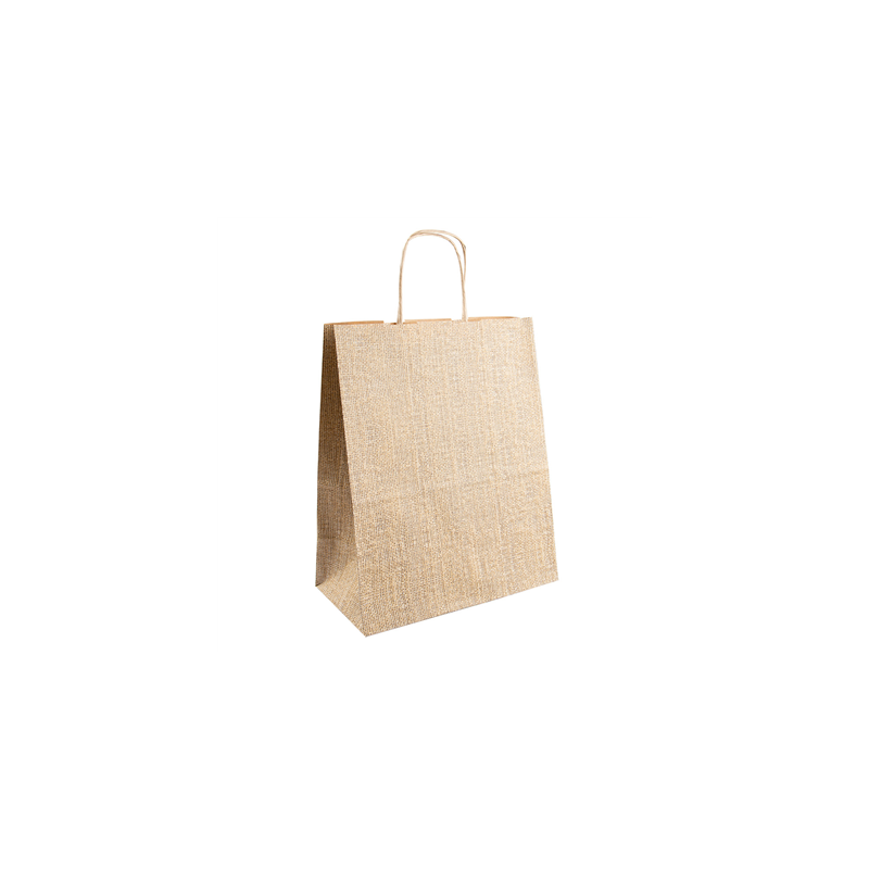 SACS SOS AVEC ANSES 'ARPILLERA' 80 G/M2 26+14x32 CM NATUREL KRAFT (250 UNITÉ)