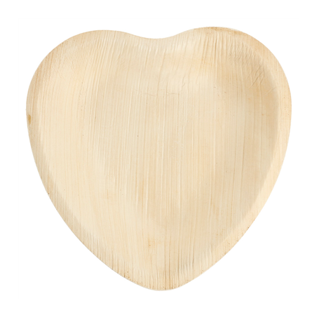 Image ASSIETTES "COEUR" 'ARECA'  16,5x16,5x2,5 CM NATUREL ARECA (200 UNITÉ) #1