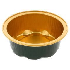 Image RÉCIPIENTS PÂTISSERIE 50 ML Ø7,1x2,5 CM OR/NOIR ALUMINIUM (100 UNITÉ) #1