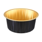 Image RÉCIPIENTS PÂTISSERIE 150 ML Ø9,3x3,3 CM OR/NOIR ALUMINIUM (100 UNITÉ) #1