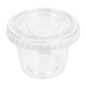 Image 50 PETITS POTS + 50 COUVERCLES 30 ML Ø4,5x3,3 CM TRANSPARENT PP (24 UNITÉ) #1