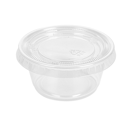 Image 50 PETITS POTS + 50 COUVERCLES 60 ML Ø6,2x3,2 CM TRANSPARENT PP (24 UNITÉ) #1