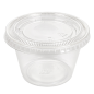 Image 50 PETITS POTS + 50 COUVERCLES 120 ML Ø7,4x4,6 CM TRANSPARENT PP (24 UNITÉ) #1