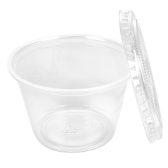 Image 50 PETITS POTS + 50 COUVERCLES 120 ML Ø7,4x4,6 CM TRANSPARENT PP (24 UNITÉ) #4