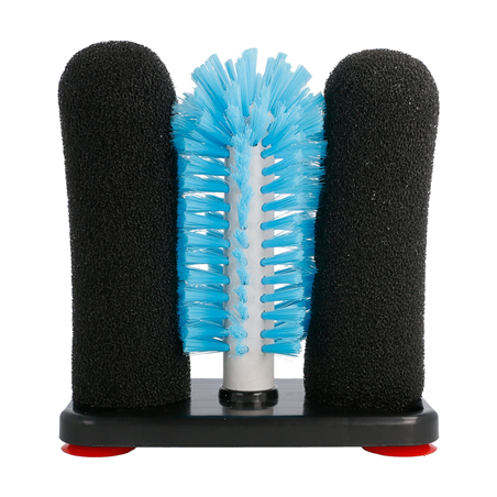 Image LAVE-VERRES 2 ÉPONGES + 1 BROSSES  10x18,7x19,5 CM ASSORTI LDPE (1 UNITÉ) #1