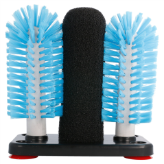 Image LAVE-VERRES 1 ÉPONGE + 2 BROSSES  10x18,7x19,5 CM ASSORTI LDPE (1 UNITÉ) #1