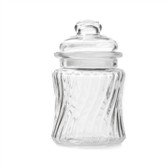 Image POT POUR STOCKER CYLINDRIQUE 'WAKI GLASS' 260 ML Ø 8x13 CM TRANSPARENT VERRE (48 UNITÉ) #1