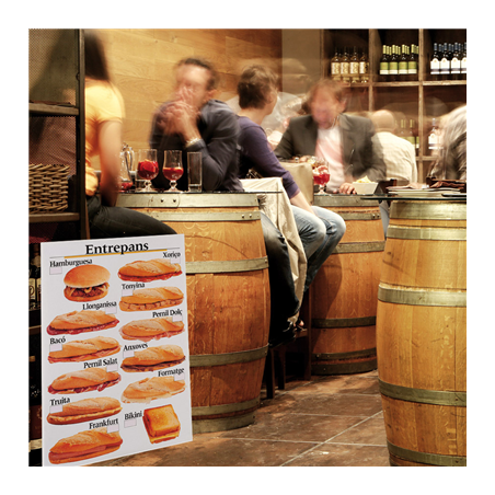 DISPLAY "ENTREPANS" - CATALAN  50,5x70,3 CM BLANC PVC (1 UNITÉ)