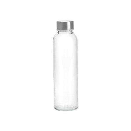 Image BOUTEILLE + BOUCHON ACIER 'WAKI GLASS' 500 ML Ø 6,5x21,7 CM TRANSPARENT VERRE (36 UNITÉ) #1