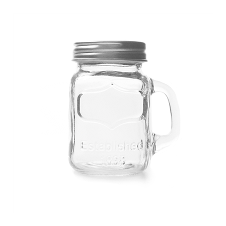 Image MINI PICHET AVEC COUVERCLE 'WAKI GLASS' 128 ML 7,5x5,5x8,5 CM TRANSPARENT VERRE (96 UNITÉ) #1