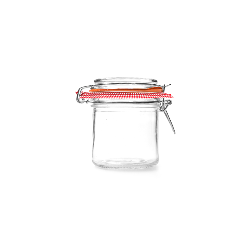 POT FERMETURE CLIP + PAPIER VICHY 'WAKI GLASS' 250 ML Ø 8,5x10 CM TRANSPARENT VERRE (24 UNITÉ) POT FERMETURE CLIP + PAPIER VICHY 'WAKI GLASS' 250 ML Ø 8,5x10 CM TRANSPARENT VERRE (24 UNITÉ)