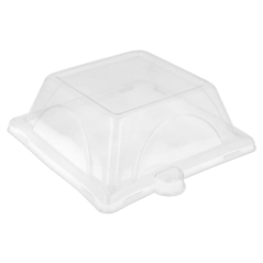 Image COUVERCLES POUR RÉFÉRENCE 215.90 'BIONIC'  16,4x16,4x4 CM TRANSPARENT PET (500 UNITÉ) #1