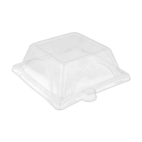 Image COUVERCLES POUR RÉFÉRENCE 215.90 'BIONIC'  16,4x16,4x4 CM TRANSPARENT PET (500 UNITÉ) #1