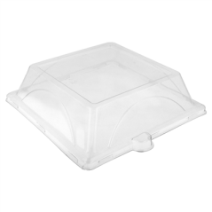 Image COUVERCLES POUR RÉFÉRENCE 215.92 'BIONIC'  20,7x20,7x4 CM TRANSPARENT PET (250 UNITÉ) #1