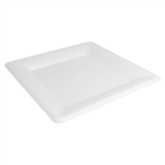Image ASSIETTES CARRÉES 'BIONIC'  26,2x26,2x1,9 CM BLANC BAGASSE (300 UNITÉ) #3