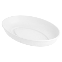 Image ASSIETTES OVALES 'BIONIC' 23,6x16,9x4 CM BLANC BAGASSE (300 UNITÉ) #1