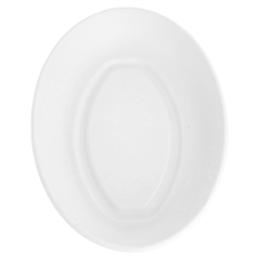 Image ASSIETTES OVALES 'BIONIC'  23,6x16,9x4 CM BLANC BAGASSE (300 UNITÉ) #3