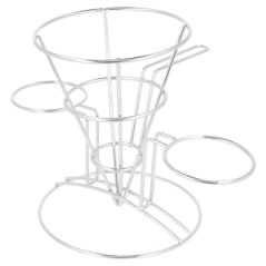 BASKET AVEC 2 RÉCIPIENTS 'ARTINOX' 10,8x15,24 CM ARGENTE INOX (12 UNITÉ)