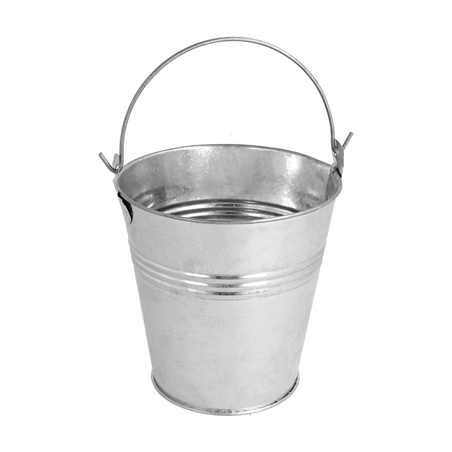 Image MINI SEAUX 'ARTINOX'  Ø 10x10 CM ARGENTE METAL (12 UNITÉ) #1