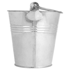 MINI SEAUX 'ARTINOX' Ø 10x10 CM ARGENTE METAL (12 UNITÉ)