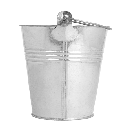 MINI SEAUX 'ARTINOX'  Ø 10x10 CM ARGENTE METAL (12 UNITÉ)