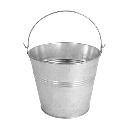 Image MINI SEAUX 'ARTINOX'  Ø 14x14 CM ARGENTE METAL (12 UNITÉ) #1