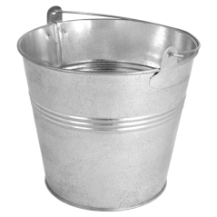 Image MINI SEAUX 'ARTINOX'  Ø 14x14 CM ARGENTE METAL (12 UNITÉ) #3