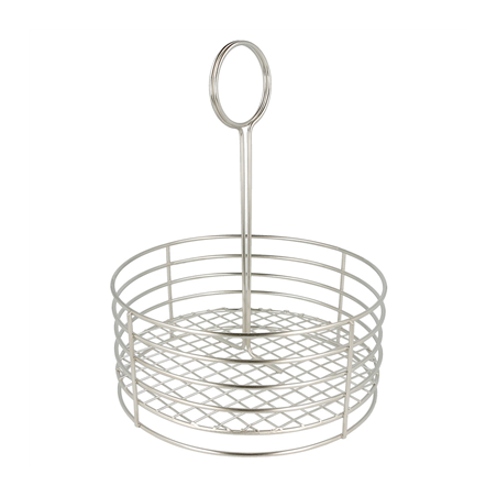 Image BASKET ROND  Ø 19x24 CM ARGENTE INOX (1 UNITÉ) #1